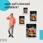 Preview: Ein Glas Whisky mit Eis und Zigarrenrauch als Leinwandbild - für ein entspanntes Ambiente in deinem Zuhause. Wähle deine Wunschgröße.