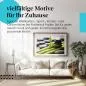 Preview: Stylisches Leinwandbild: Zen-Oase: Schwarze Steine und Bambus.