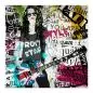 Preview: Modeillustration: Frau mit E-Gitarre & Sonnenbrille, Graffiti & Texte.