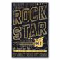 Preview: Konzertposter im Retro-Stil: Gitarre, Sterne & Schriftzug "Rock Star New York Music Life".