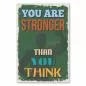 Preview: Grünes Vintage Poster: "You Are Stronger Than You Think" mit muskulösem Arm.