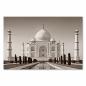 Preview: Taj Mahal (Indien) in Schwarz-Weiß, symmetrische Architektur, Spiegelung.