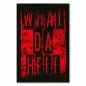 Preview: "What da Hell" in Rot auf Schwarz - Typografie-Design, ausdrucksstark.