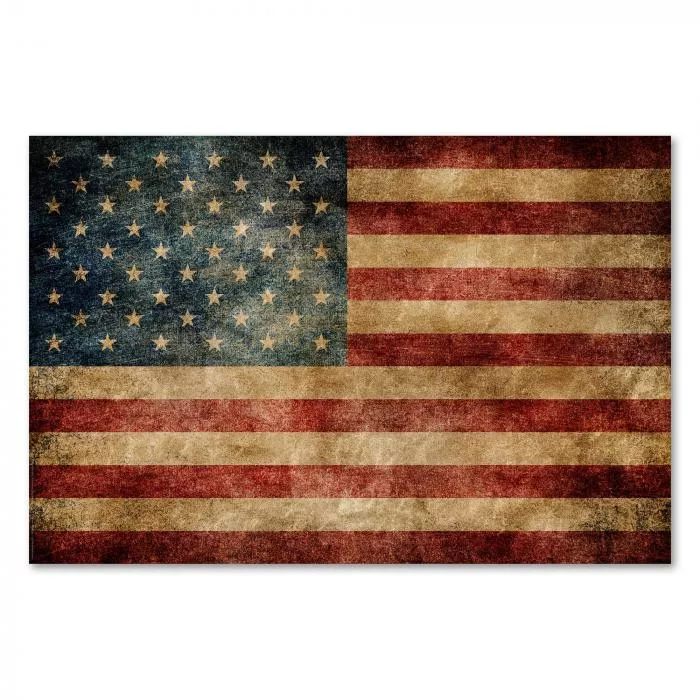 Die amerikanische Flagge mit Sternen und Streifen symbolisiert USA und deren Werte.