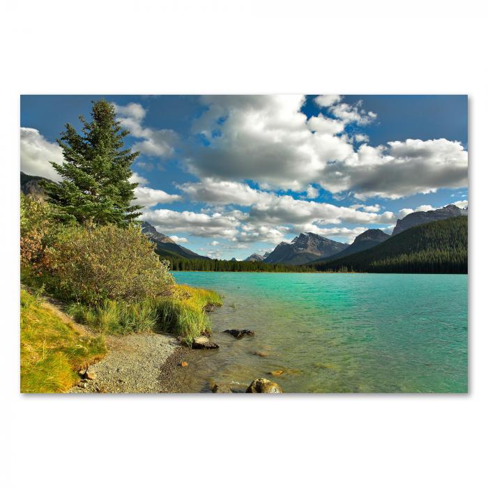 Türkisblaues Wasser und grüne Wälder: Der Bergsee versprüht Ruhe und Idylle.