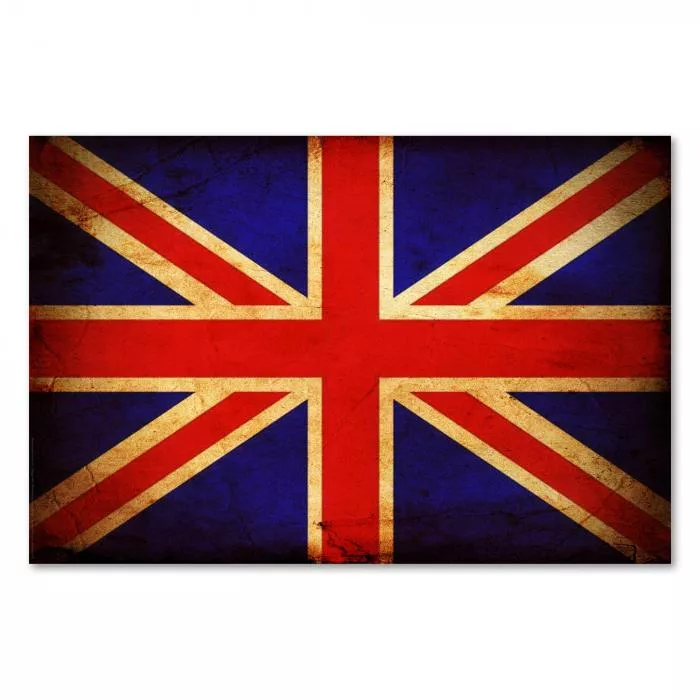 Union Jack im Vintage-Look: Die Flagge vereint die Kreuze von England, Schottland und Irland.