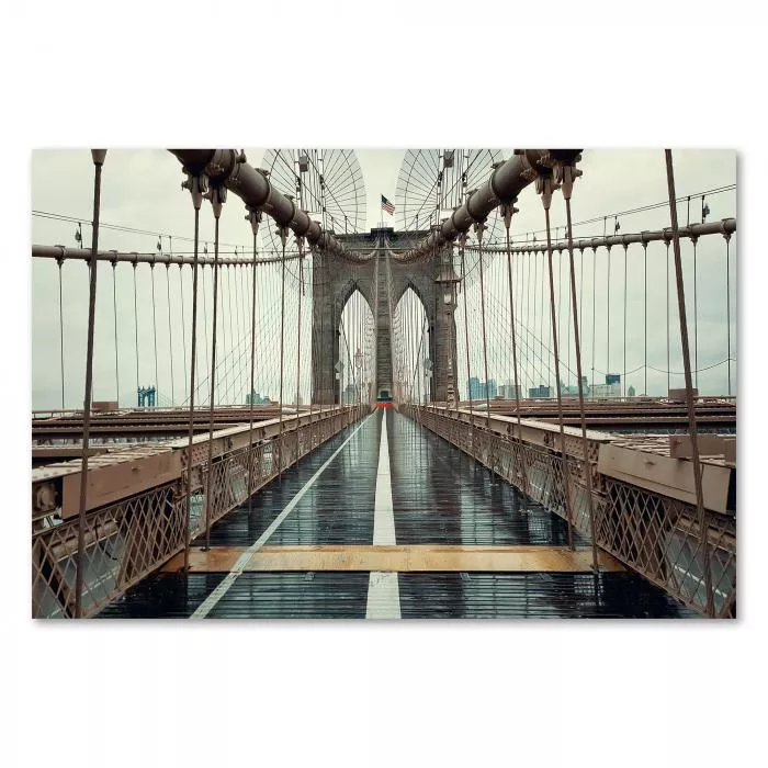 Die Brooklyn Bridge im Regen - eine melancholische, aber dennoch faszinierende Stimmung.