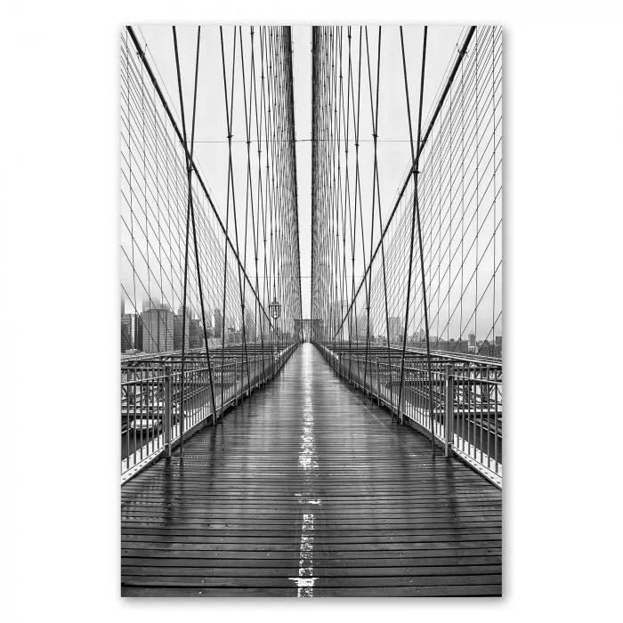 Brooklyn Bridge in New York City, geometrische Perfektion der Architektur.