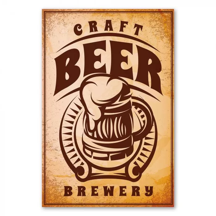 Rustikales Bild: Craft Beer Brauerei, Bierkrug & 