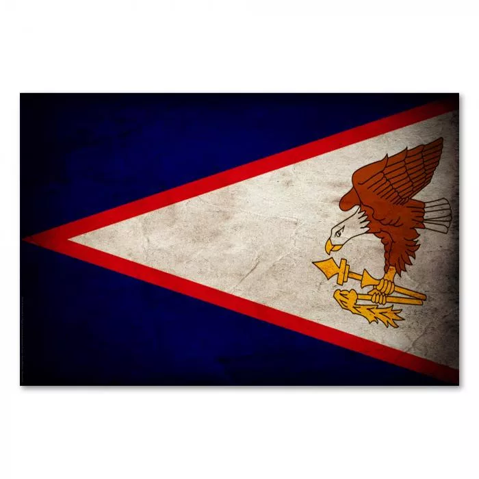 Flagge von Amerikanisch-Samoa: Adler symbolisiert Verbindung zu den USA, Farben für Frieden und Hoffnung.