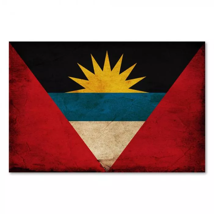 Flagge Antigua und Barbuda: Die aufgehende Sonne steht für den Beginn einer neuen Ära.