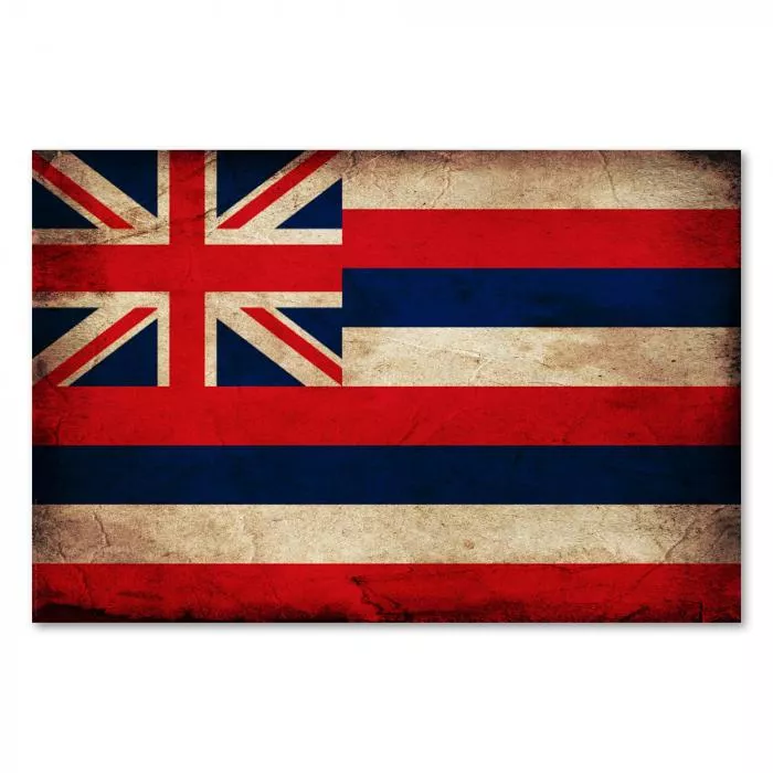 Historische Flagge von Hawaii: Entstanden während der Monarchie, zeigt sie die enge Verbindung zu Großbritannien.