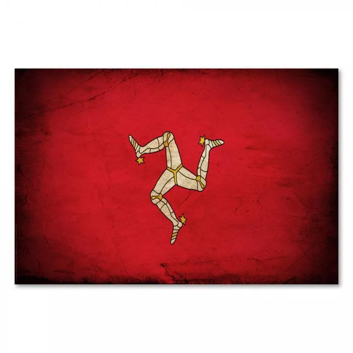 Flagge Isle of Man: Triskele auf Rot: Die Triskele ist ein uraltes Symbol und steht für die Sonne.