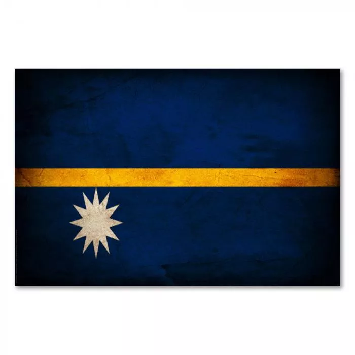 Nauru Flagge - Stern und Streifen: Der Stern repräsentiert die Insel selbst, die Streifen die Bevölkerungsgruppen.