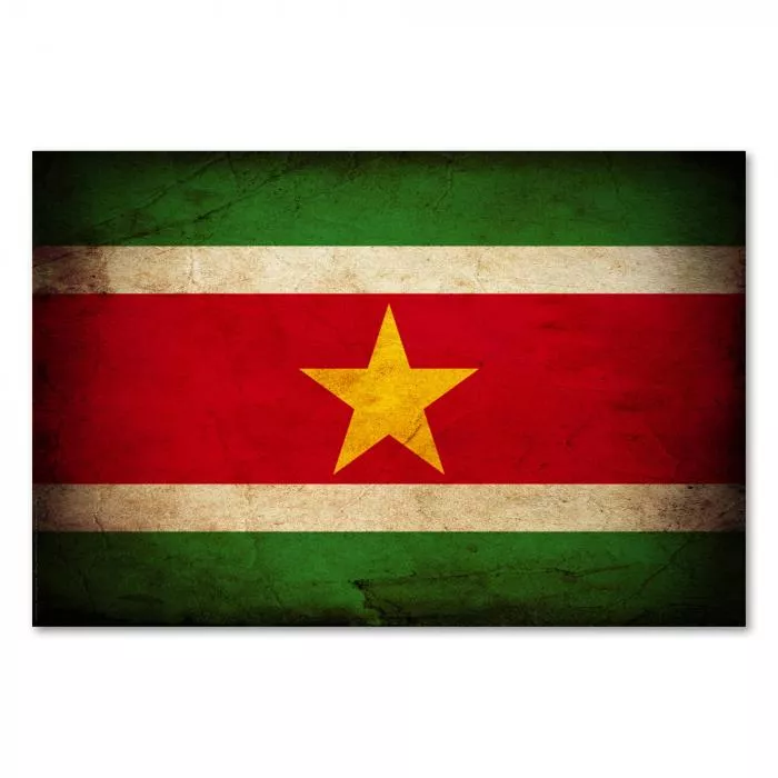 Flagge Suriname: Stern der Hoffnung: Der Stern symbolisiert die Einheit der verschiedenen Bevölkerungsgruppen.