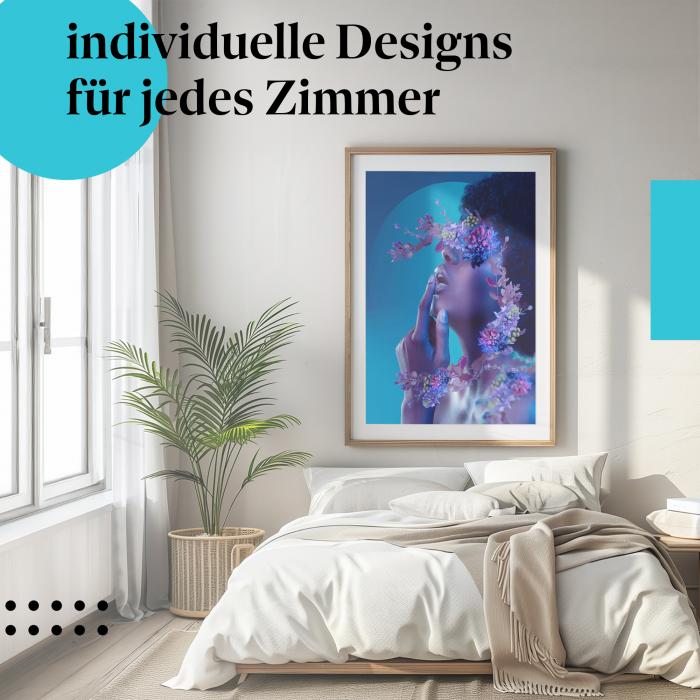 Schlafzimmer Deko: "Frauenportrait" Poster - Schönheit & Individualität.