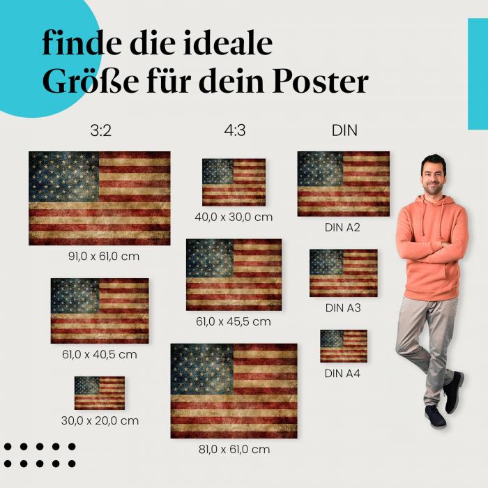 Amerikanische Flagge Poster: USA Poster - jetzt bestellen!