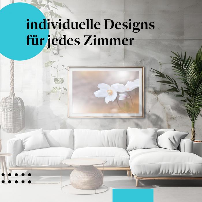 Schlafzimmer Deko: "Anemonen" Poster: Frühlingserwachen & frische Farben - perfekt fürs Schlafzimmer.