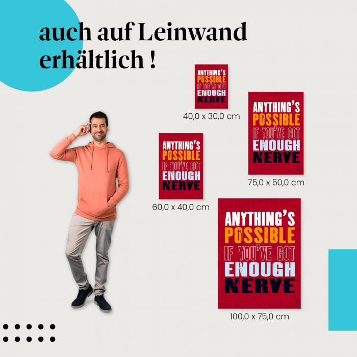 Leinwandbild "Alles ist möglich": Inspiration für ein mutiges Leben