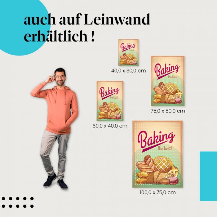 "Frische Backwaren" Leinwandbild: Appetitliche Backwaren für deine Wand