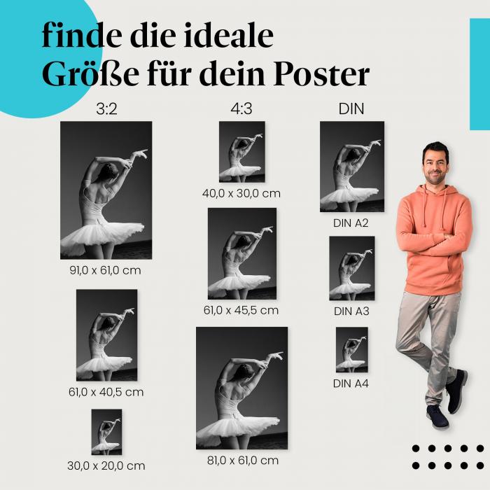 "Ballerina Dehnung Rückansicht" Poster: Anmutige Dehnung - jetzt bestellen!