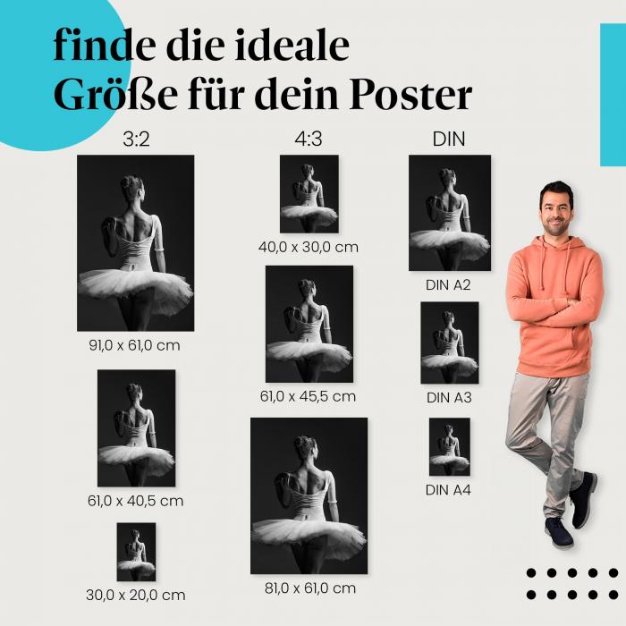 "Ballerina Rückansicht" Poster: Starke Rückenmuskulatur - jetzt bestellen!