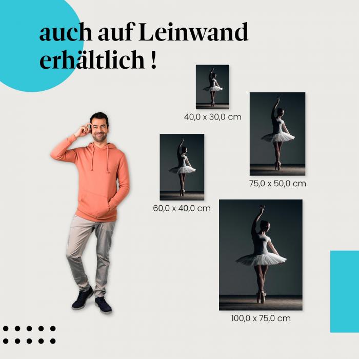 "Ballerina auf Spitze" Leinwandbild. Finde die ideale Größe für dein Zuhause & setze Akzente mit Kunst!