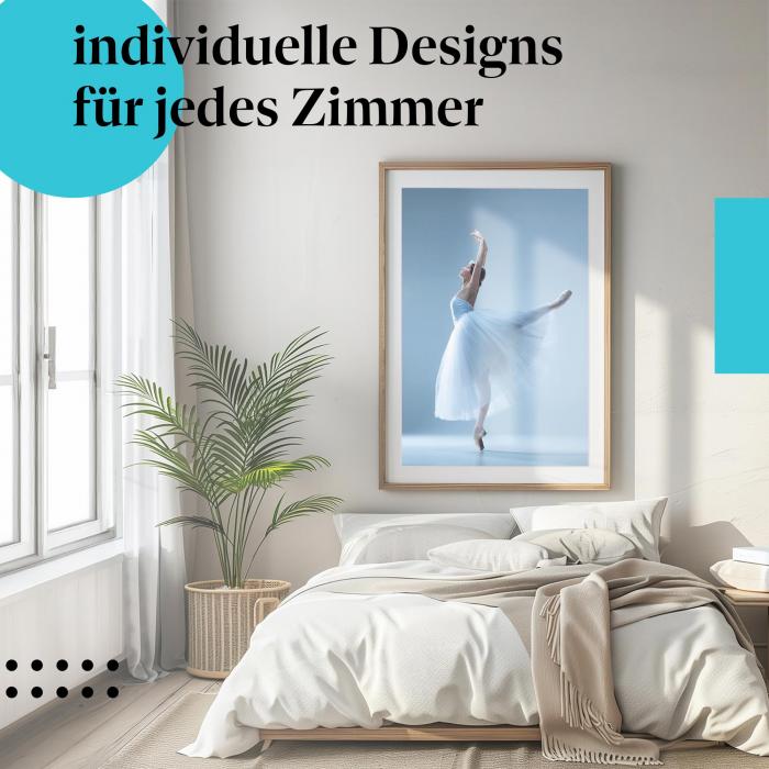 "Anmut und Grazie: Balletttänzerin im Licht" Poster - Verzaubere dein Zuhause!