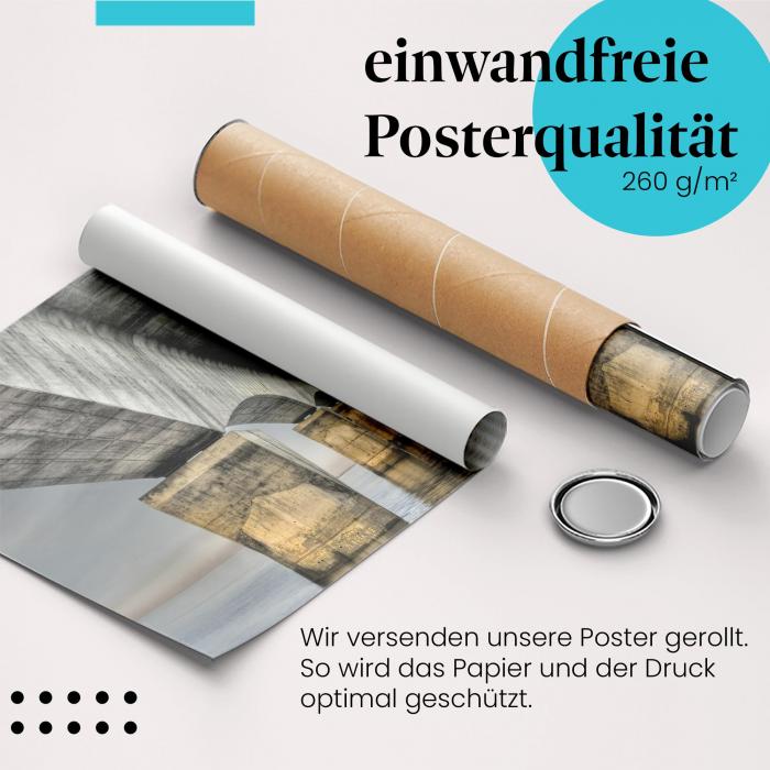 "Betonbrücke": Gerolltes Poster - gewaltig, Meer.