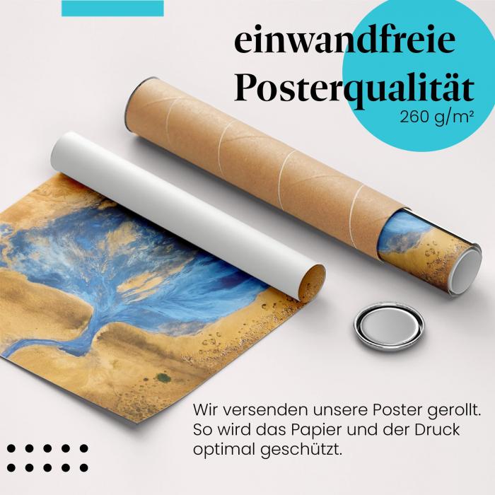 Gerolltes Poster "Flusslandschaft" - Natur & Kunst, sicher verpackt.