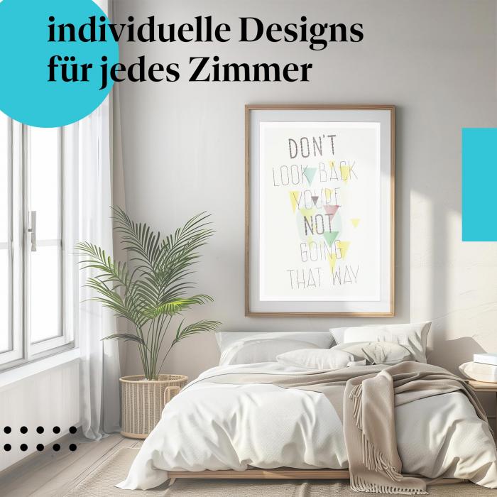 Motivations Poster: "Blick nach vorn" - Poster mit Spruch