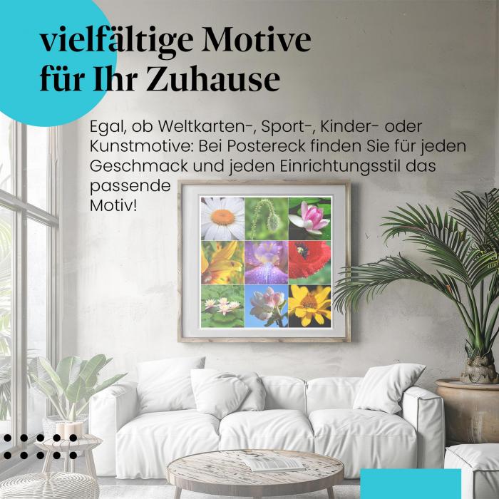 Blütenpracht: Poster "Blumen" - farbenfroh & frühlingshaft.