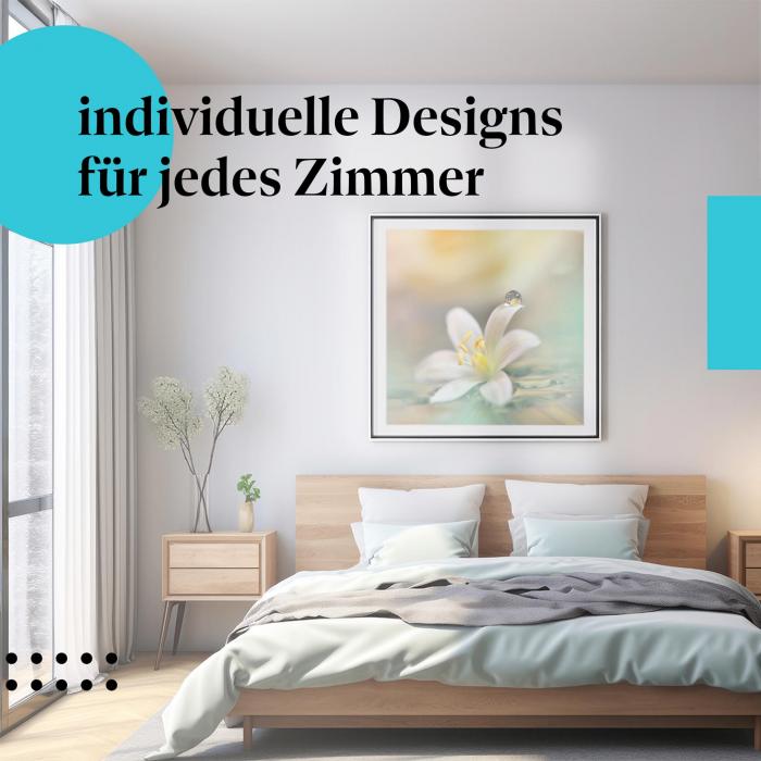 Schlafzimmer Deko: "Blume" Poster: Zarte Schönheit & Detail - perfekt fürs Schlafzimmer.