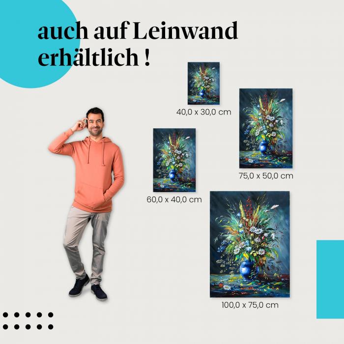 "Blumenpracht" Leinwandbild. Ideale Größe, setze stilvolle Akzente in deinem Zuhause!