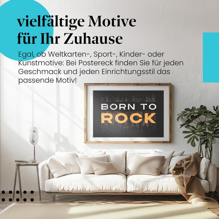 "Born to Rock": Poster - perfekt für Musikliebhaber & Konzerte!