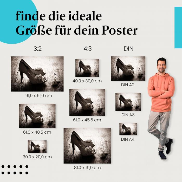 Brautschuhe Poster: Romantische Wanddeko für deinen großen Tag!