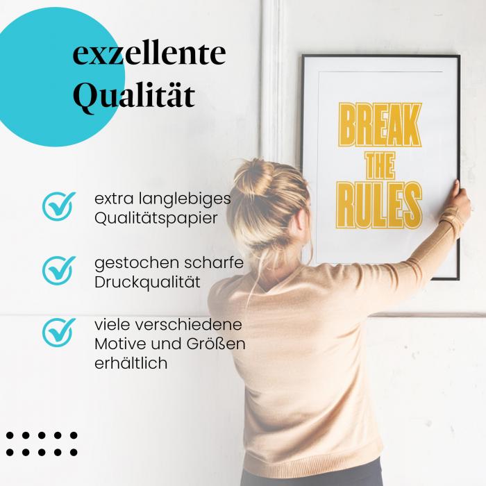 Gerahmtes Wandbild: "Break the Rules".