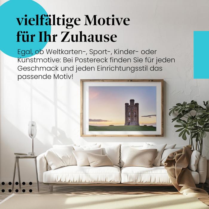 Dieses Leinwandbild mit dem Broadway Tower ist ein faszinierendes Motiv für England-Liebhaber.