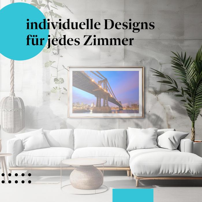 Schlafzimmer Deko: New York mit "Brooklyn Bridge" Poster