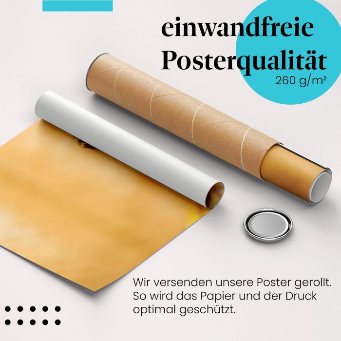 Gerolltes Poster "Buddha". Meditation & Ruhe, sicher verpackt.