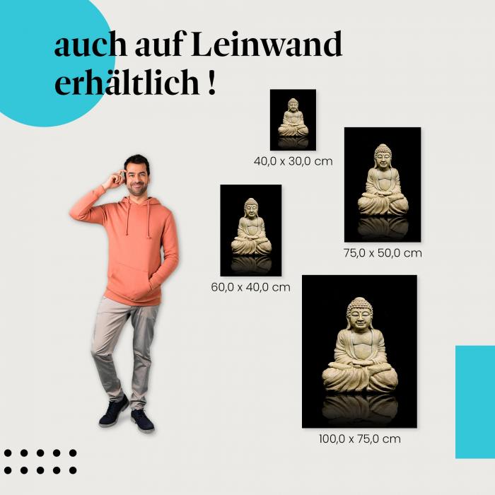 "Buddha" Leinwandbild. Ideale Größe, setze Akzente mit Kunst in deinem Zuhause!