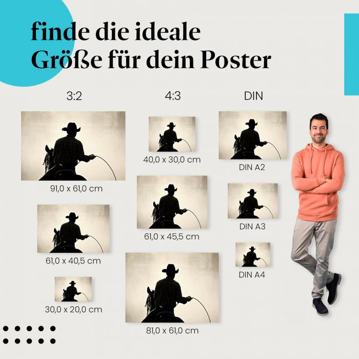 Cowboy-Silhouette Poster: Western Poster - jetzt bestellen!