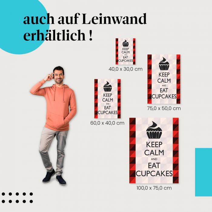 Leinwandbild "Cupcake-Liebe": Ein humorvolles & süsses Motiv für dein Zuhause