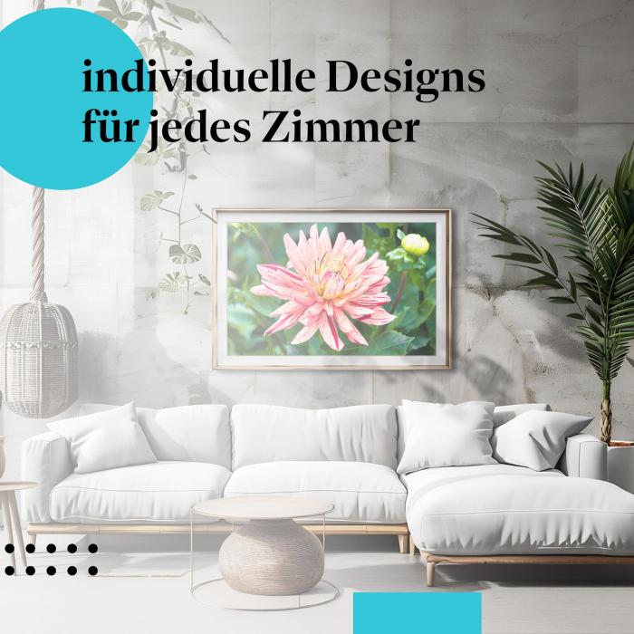 Schlafzimmer Deko: "Dahlie" Poster: Farbenpracht & Schönheit - perfekt fürs Schlafzimmer.