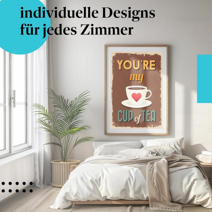 Schlafzimmer Deko: Liebe mit "Retro Poster"