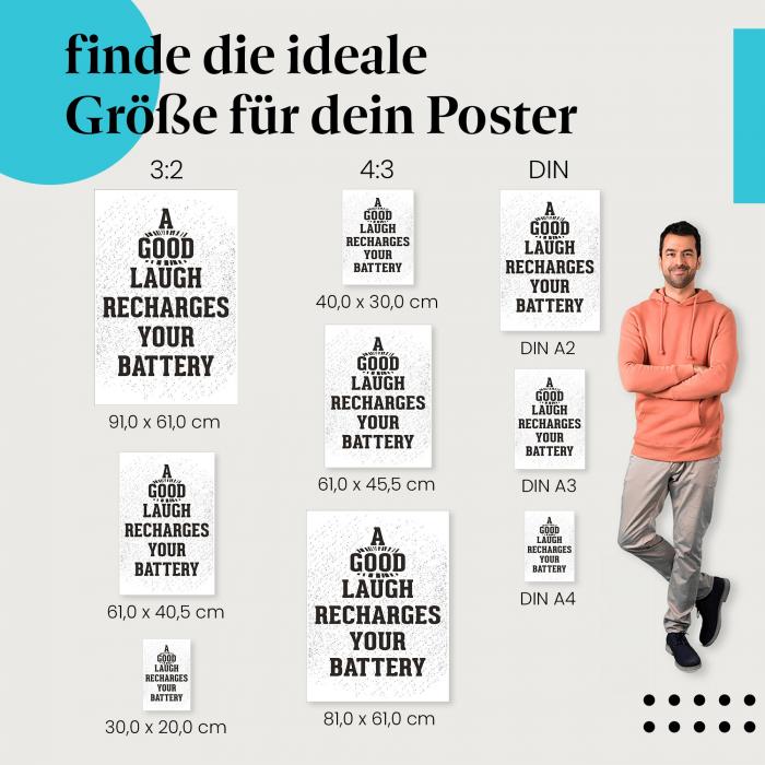 "Ein gutes Lachen - Energie für die Seele": Poster - Lachen & Motivation