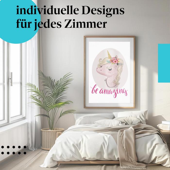 Schlafzimmer Deko: "Einhorn" Poster - Für alle, die an Magie glauben.