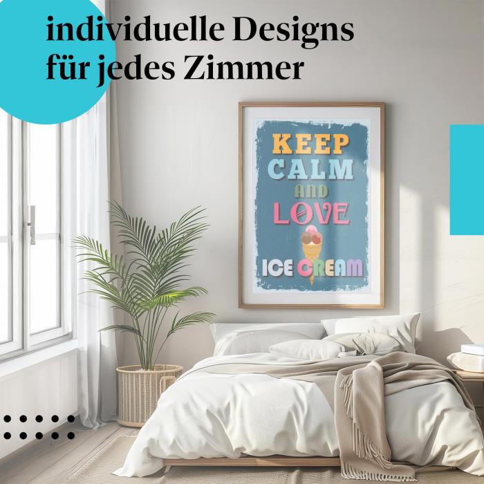 Schlafzimmer Deko: Eis-Liebe mit "Retro Poster"