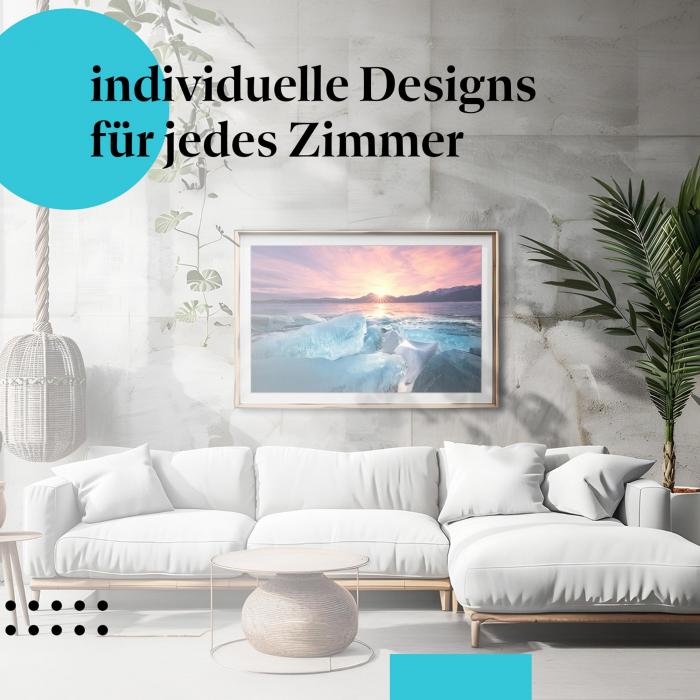 Schlafzimmer Deko: "Eis" Poster: Die Schönheit des Winters - perfekt fürs Schlafzimmer.