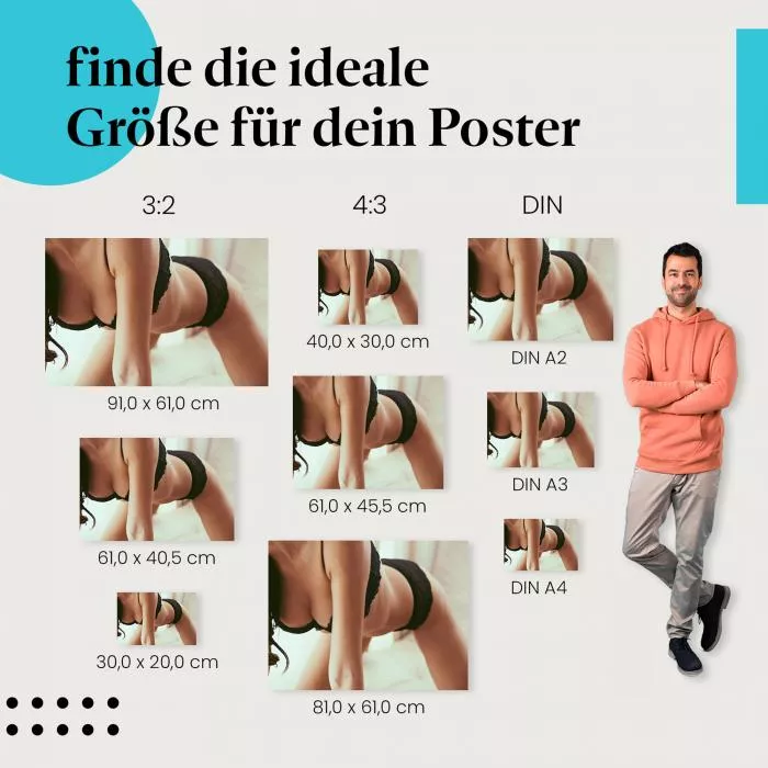 Sinnliche Pose im Bett | Postereck 3713